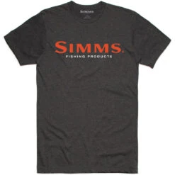Men's Simms Logo T-Shirt -On Running Store 12803 086 P 1 Ms Simms Logo Tee Charcoal Heather Front