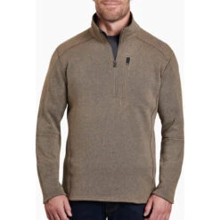 KUHL Men's Interceptr 1/4 Zip -On Running Store 3185 Interceptr Qtr Zip Oatmeal Front