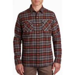 KUHL Men's Dillingr Flannel Shirt -On Running Store 7186 dillingr flannel ls redwood front pdp photo b04de18b 371d 4b5d b8e2 268d931cf2d1