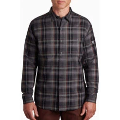KUHL Men's Fugitive Flannel Shirt -On Running Store 7202 fugitive flannel ls cast iron front pdp photo 690b5c62 5d1a 4163 9c30 291b736ae529