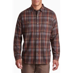 KUHL Men's Fugitive Flannel Shirt -On Running Store 7202 fugitive flannel ls fire stone front pdp photo aebc6d3f 56fd 46bd a8f7 09d5391aee05