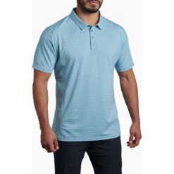 Men's AirKuhl Polo -On Running Store 7344 AirKuhl Polo Sea Breeze Front