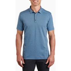 Men's AirKuhl Polo -On Running Store 7344 airkuhl polo marin blue front