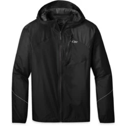 Outdoor Research Men's Helium Rain Jacket -On Running Store F20 M HeliumRainJacket Black 275386 0001
