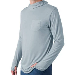 Men's Bamboo Lightweight Hoodie -On Running Store LWH CaysBlue Front 1