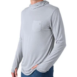 Men's Bamboo Lightweight Hoodie -On Running Store M LWHoody AspenGrey 1