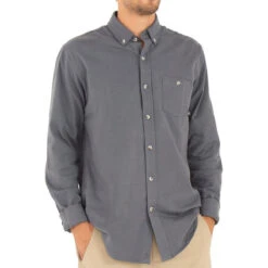 Men's Bamboo Flannel Button Up -On Running Store M Flannel ButtonDown BlueDusk 1
