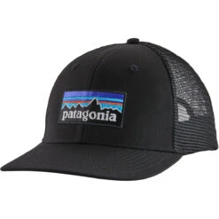 Patagonia P-6 Logo Trucker Hat -On Running Store WBS20 38289 BLK