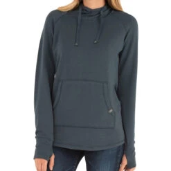 Women's Bamboo Fleece Pullover Hoody 15 Women's Bamboo Fleece Pullover Hoody -On Running Store W Fleece pullover Hoody BlueDusk 1