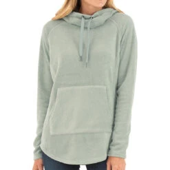 Women's Bamboo Fleece Pullover Hoody -On Running Store W Polar Fleece TurtleGrass 1