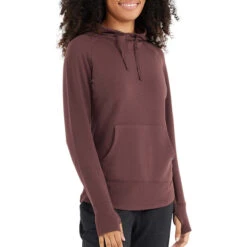Women's Bamboo Fleece Pullover Hoody 13 Women's Bamboo Fleece Pullover Hoody -On Running Store fleece pullover hoody umber women top 1
