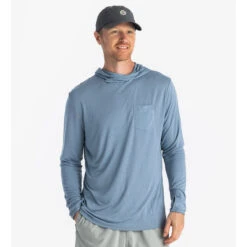 Men's Bamboo Lightweight Hoodie 37 Men's Bamboo Lightweight Hoodie -On Running Store lightweight hoody blue fog men 1 1