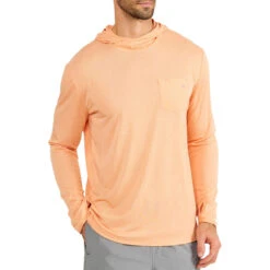 Men's Bamboo Lightweight Hoodie 36 Men's Bamboo Lightweight Hoodie -On Running Store lightweight hoody tropic orange men top 1 1