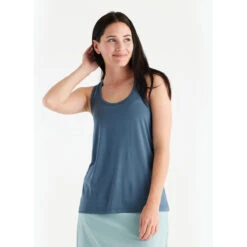 Women's Bamboo Motion Racerback Tank 19 Women's Bamboo Motion Racerback Tank -On Running Store motion racerback slate blue women 1